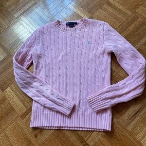 Pink Ralph Lauren crew neck sweater. Small size. Almost new